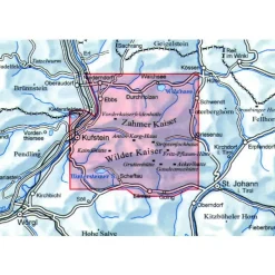 Alpenvereinskarte Wandel-skikaart 8 Kaisergebirge