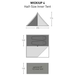 Bach Half size innertent wickiup 4 vapor blue
