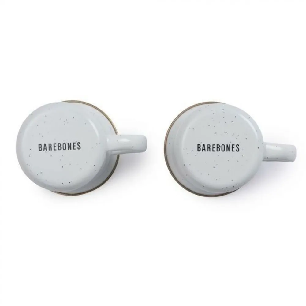 Barebones Enamel 2 Espresso cup set egg shell