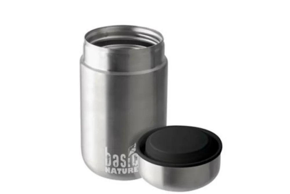 BasicNature Food container stainless steel 0.4 l