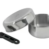 BasicNature Stainless steel set Biwak junior