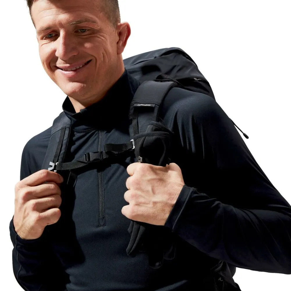 Heren Berghaus M Trailblazer LS half-zip tech tee