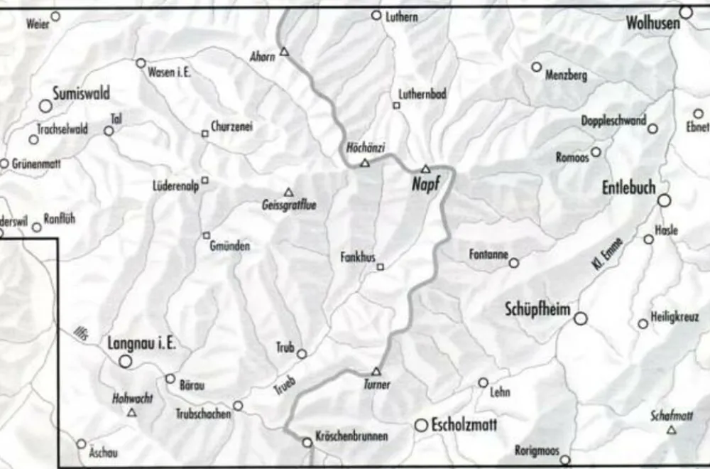 Bundesamt - Swisstopo Topografische kaart 2522 Napf
