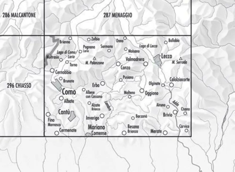 Bundesamt - Swisstopo Topografische kaart 297 Como
