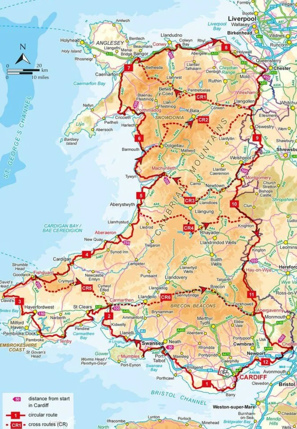 Cicerone Fietsgids Cycle Touring in Wales