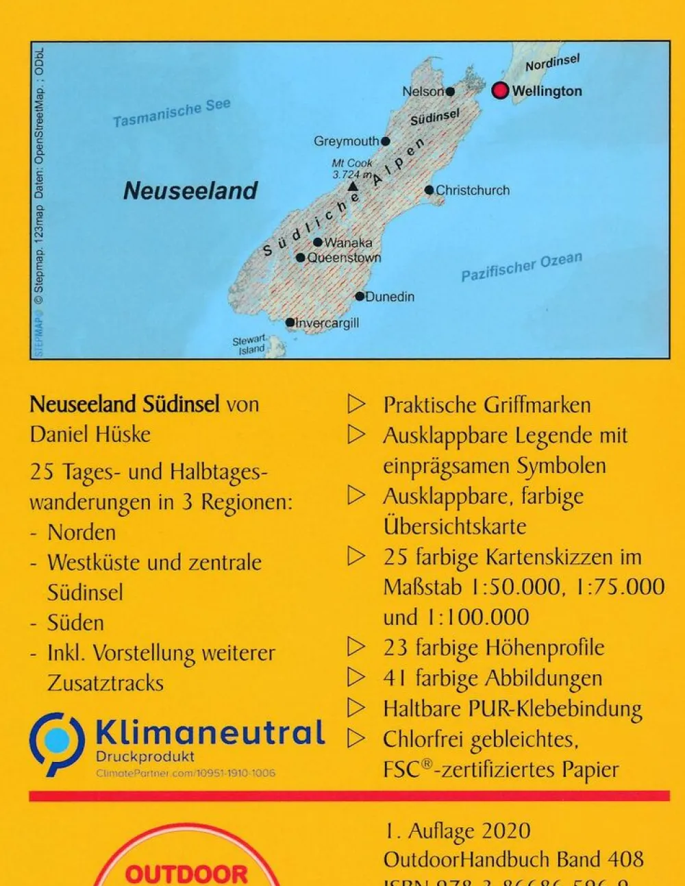 Conrad Stein Verlag Wandelgids Nieuw-Zeeland Zuidereiland - Neuseeland