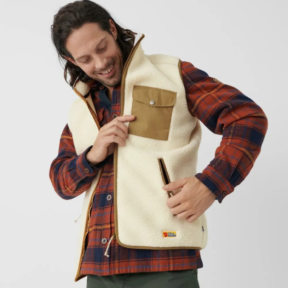 Heren Fjallraven Vardag pile fleece vest M