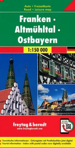 Freytag & Berndt Wegenkaart 10 Franken / Altmùhltal