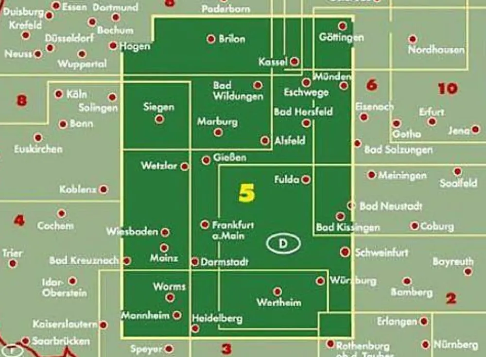 Freytag & Berndt Wegenkaart Hessen 1:200.000