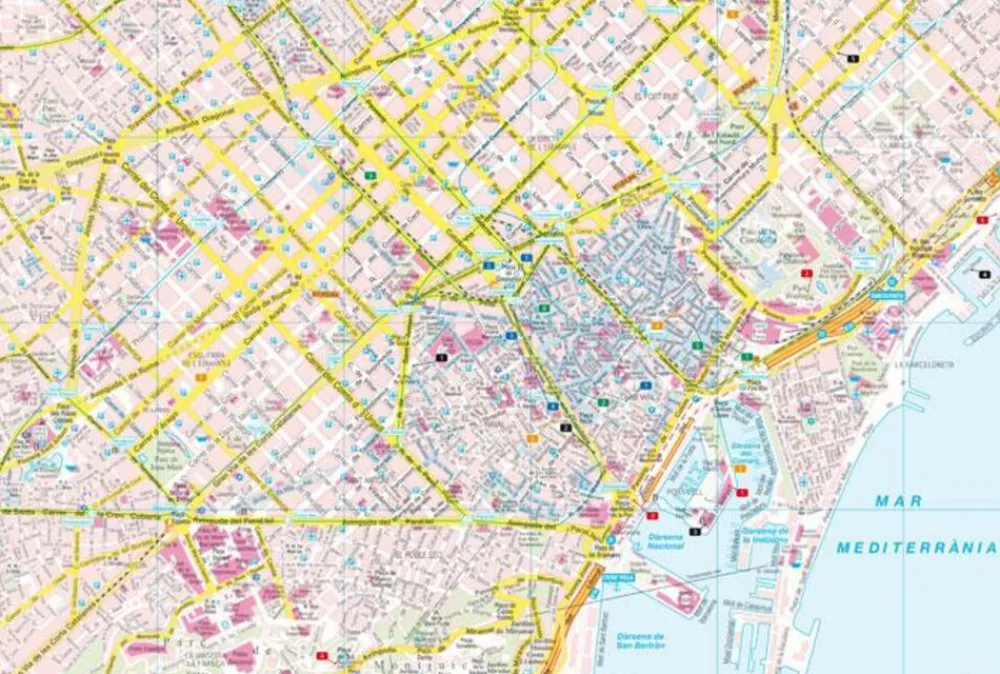 Freytag en Berndt Stadsplattegrond Barcelona