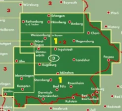 Freytag en Berndt Wegenkaart Beieren Zuid