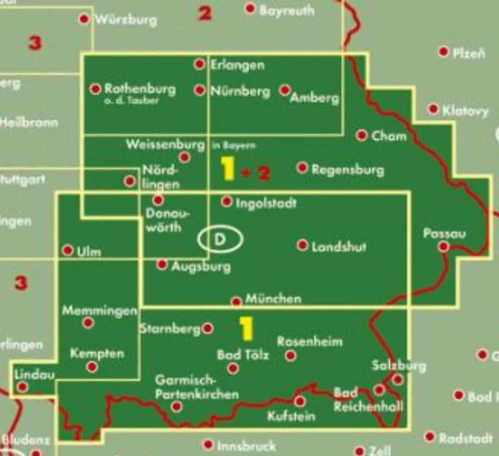 Freytag en Berndt Wegenkaart Beieren Zuid