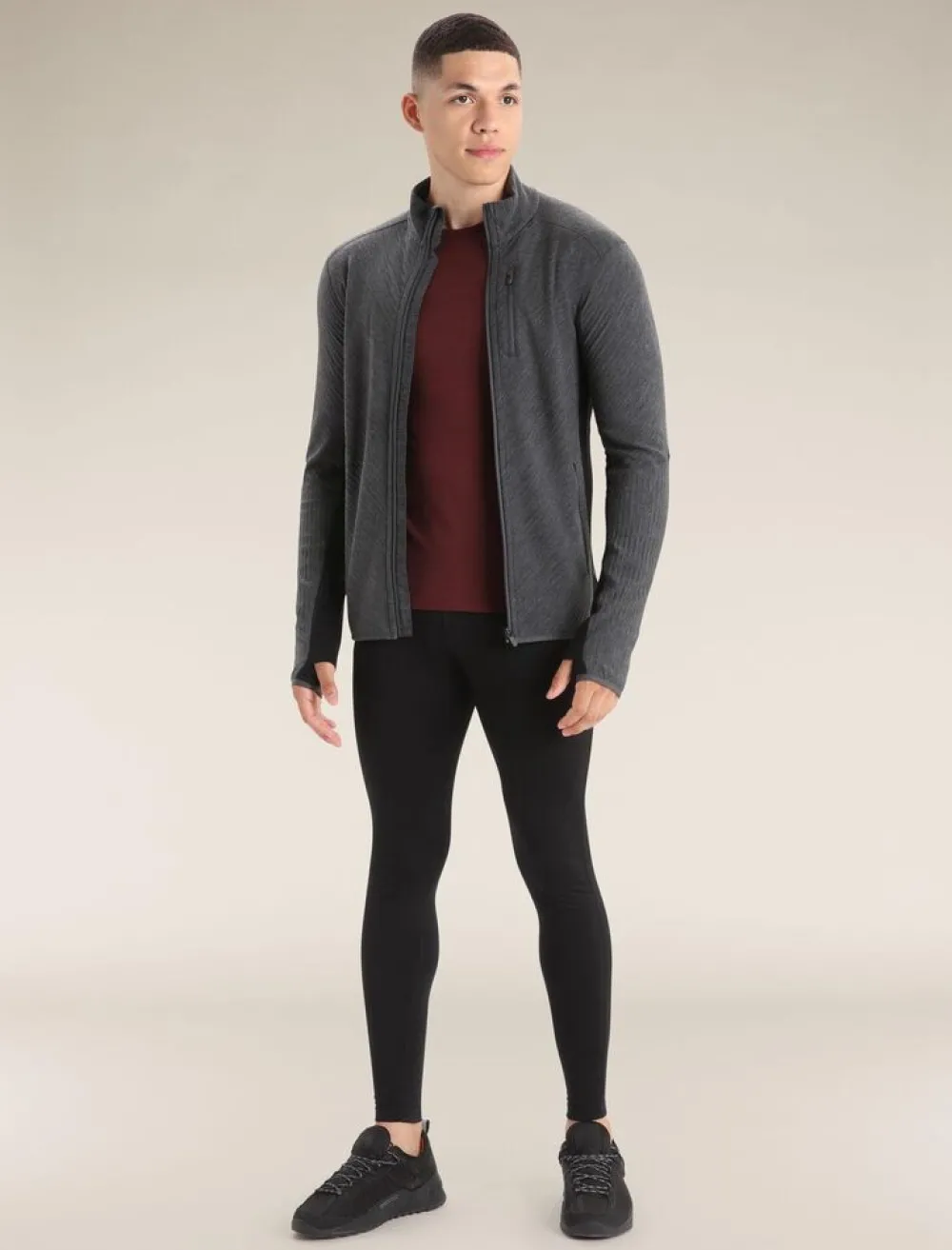 Heren Icebreaker M Descender LS Zip
