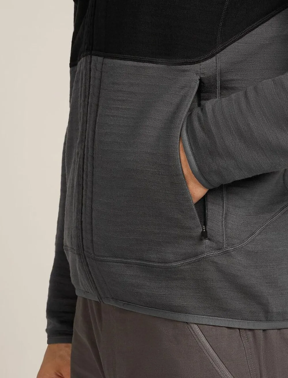 Heren Icebreaker M Merino 400 RealFleece Descender LS Zip