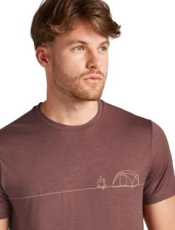 Heren Icebreaker M Merino 150 Tech Lite ss Tee Single Line Camp
