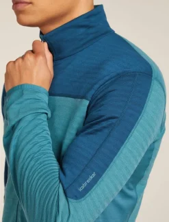 Heren Icebreaker M Merino Blend 300 RealFleece Descender LS Zip