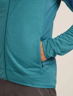 Heren Icebreaker M Merino Blend 300 RealFleece Descender LS Zip