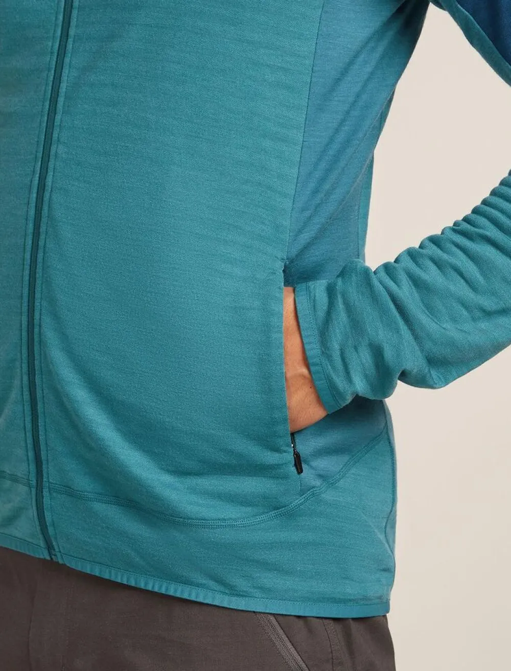 Heren Icebreaker M Merino Blend 300 RealFleece Descender LS Zip