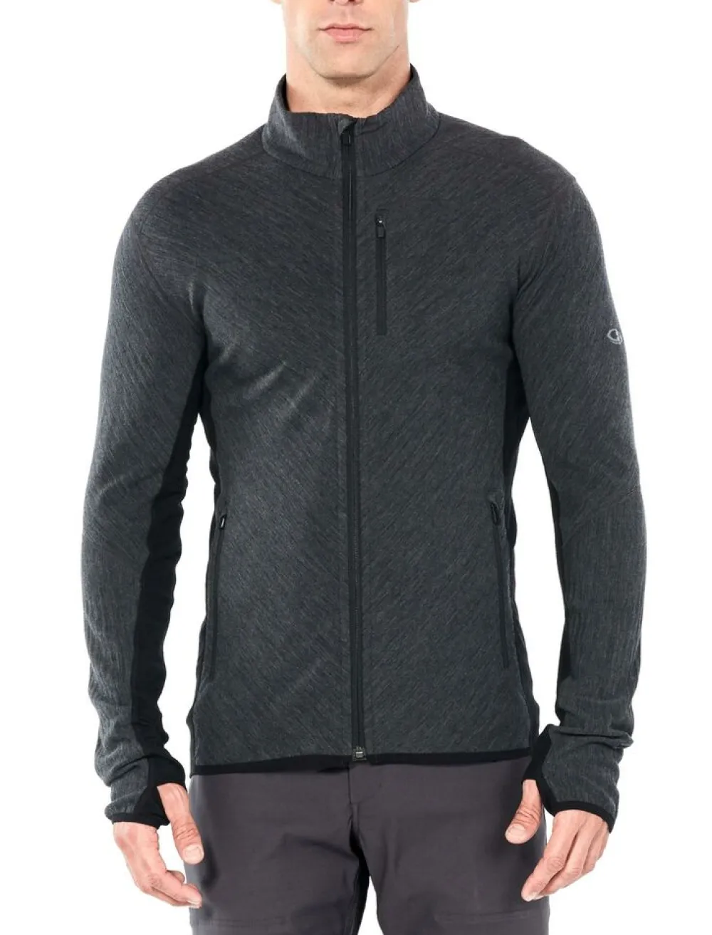 Heren Icebreaker Mens descender ls zip