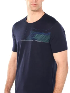 Heren Icebreaker Mens tech lite ss crewe glacial lines