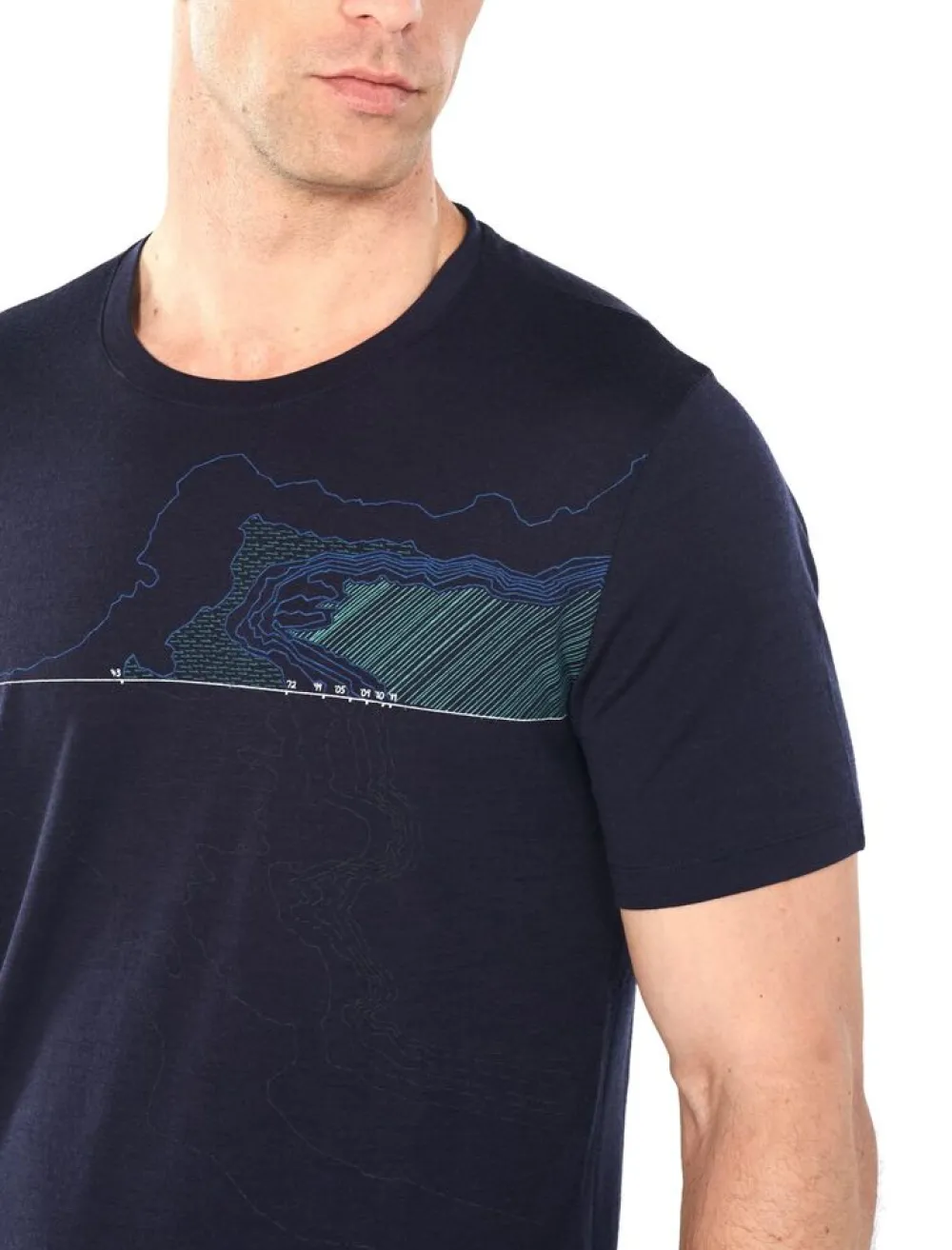 Heren Icebreaker Mens tech lite ss crewe glacial lines