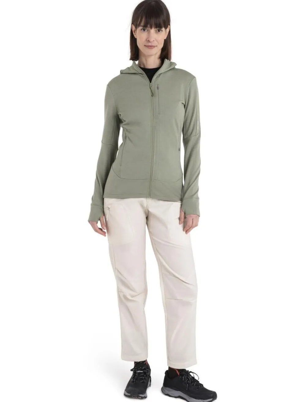 DAMES Icebreaker W Merino 260 Quantum IV LS zip hoodie