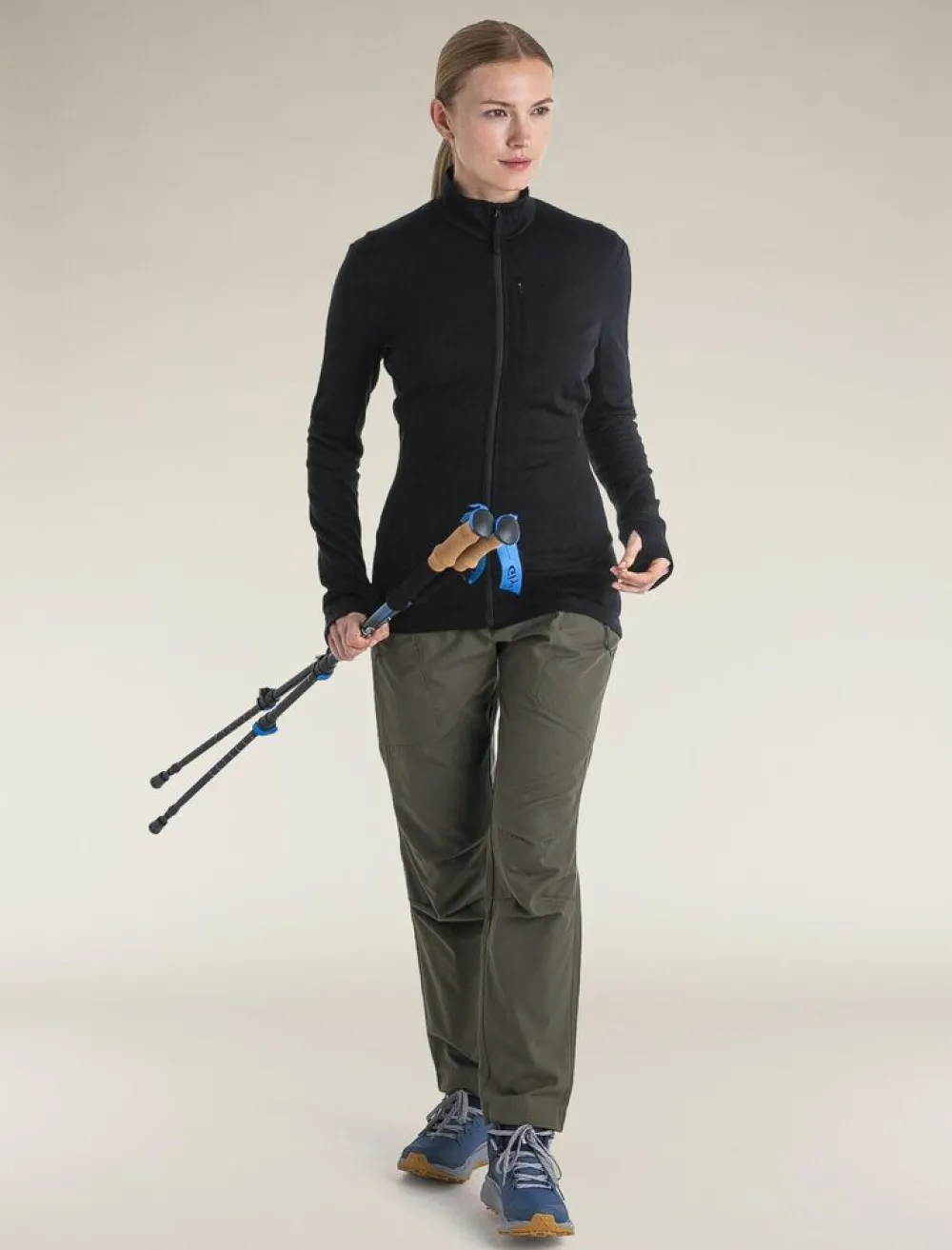 DAMES Icebreaker W Merino 260 Quantum IV LS Zip