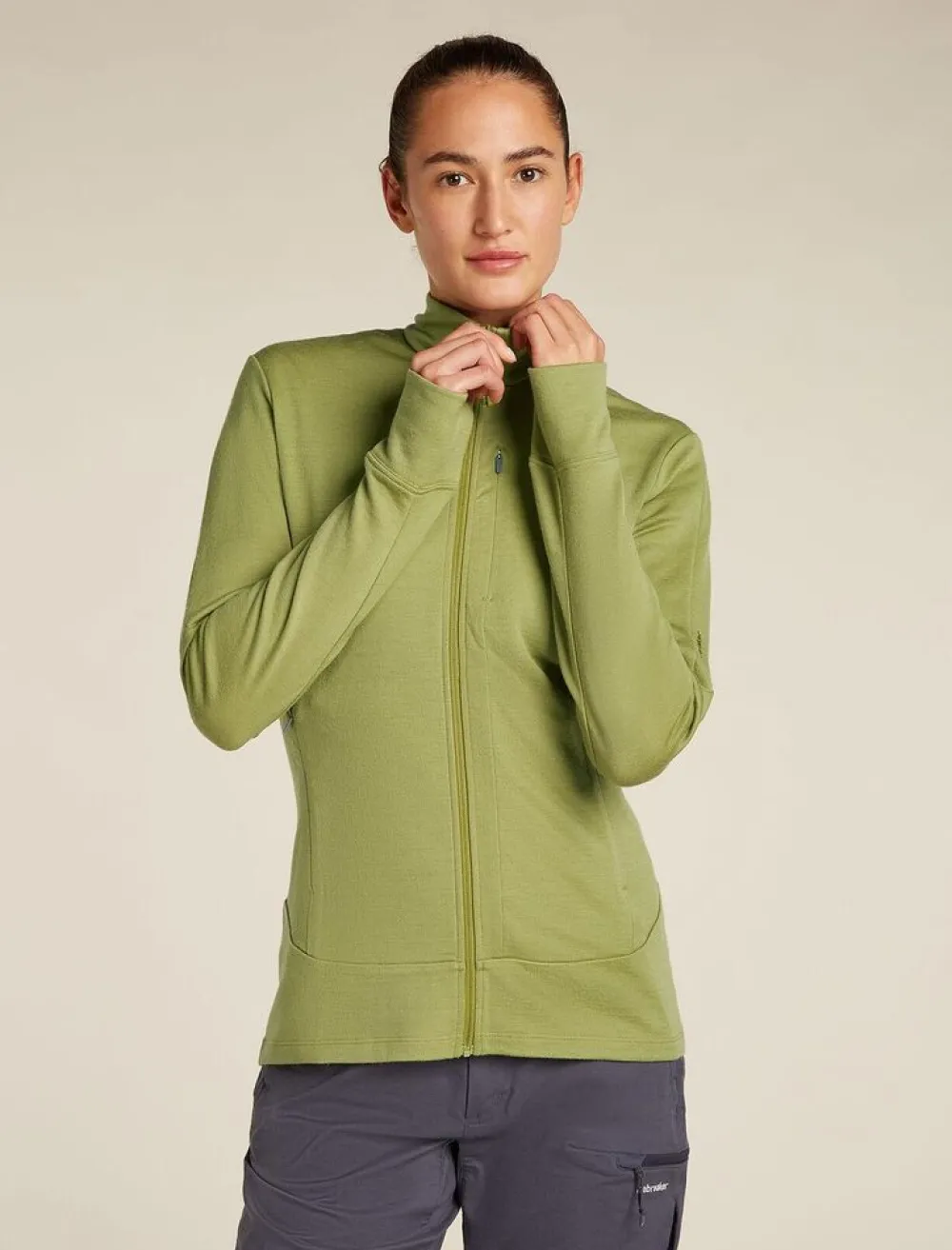 DAMES Icebreaker W Merino 260 Quantum IV LS Zip