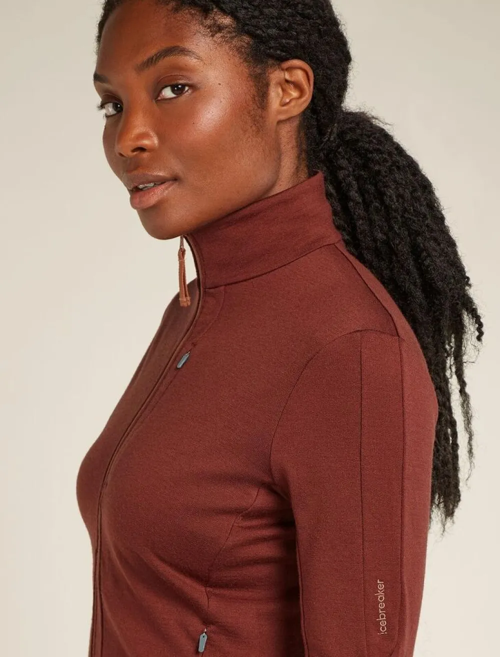 DAMES Icebreaker W Merino 260 Quantum IV LS Zip