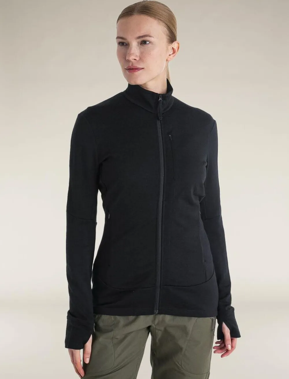 DAMES Icebreaker W Merino 260 Quantum IV LS Zip