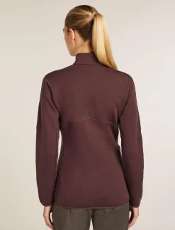 DAMES Icebreaker W Merino 400 RealFleece Descender LS Zip