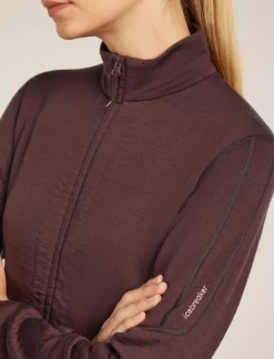 DAMES Icebreaker W Merino 400 RealFleece Descender LS Zip