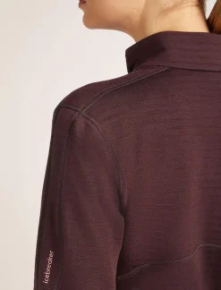 DAMES Icebreaker W Merino 400 RealFleece Descender LS Zip