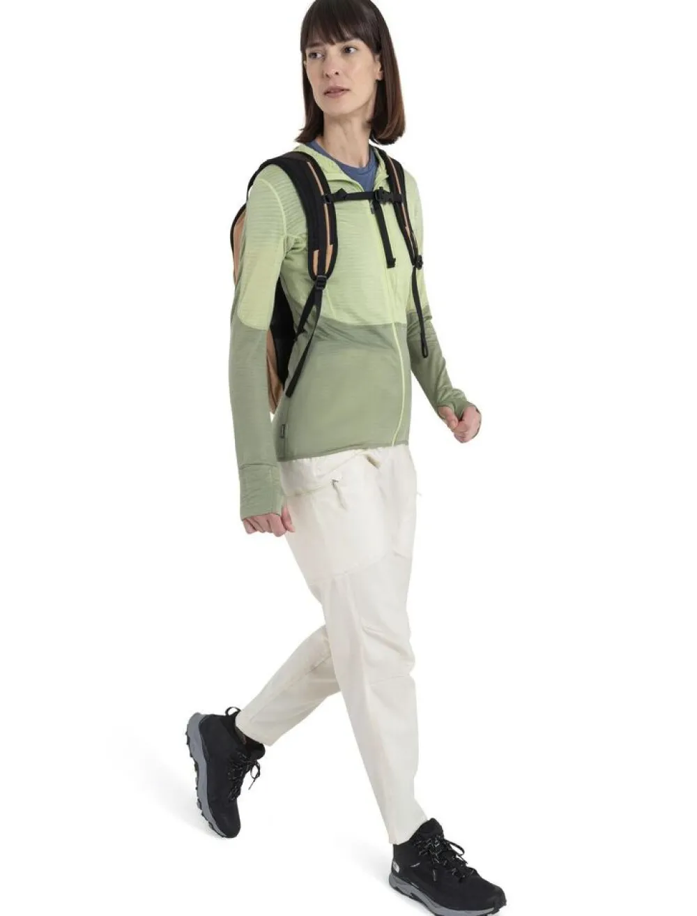 DAMES Icebreaker W Merino 200 Realfleece Descender LS zip hoodie
