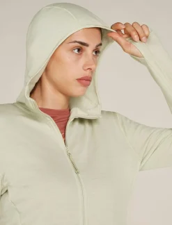 DAMES Icebreaker W Merino 360 Realfleece Elemental LS Z Hood
