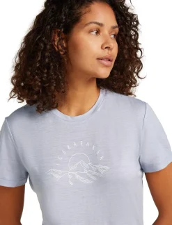 DAMES Icebreaker W Merino 150 Tech Lite ss Tee Sunrise Summit