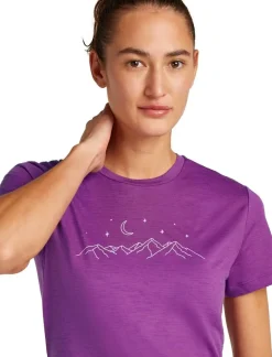 DAMES Icebreaker W Merino 150 Tech Lite ss Tee Sparkling Stars