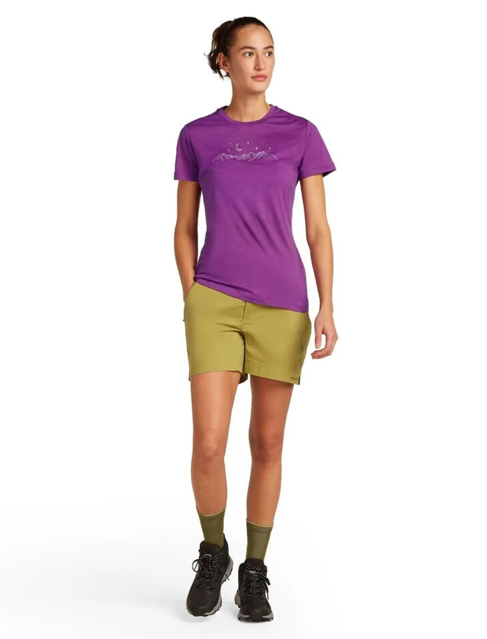 DAMES Icebreaker W Merino 150 Tech Lite ss Tee Sparkling Stars