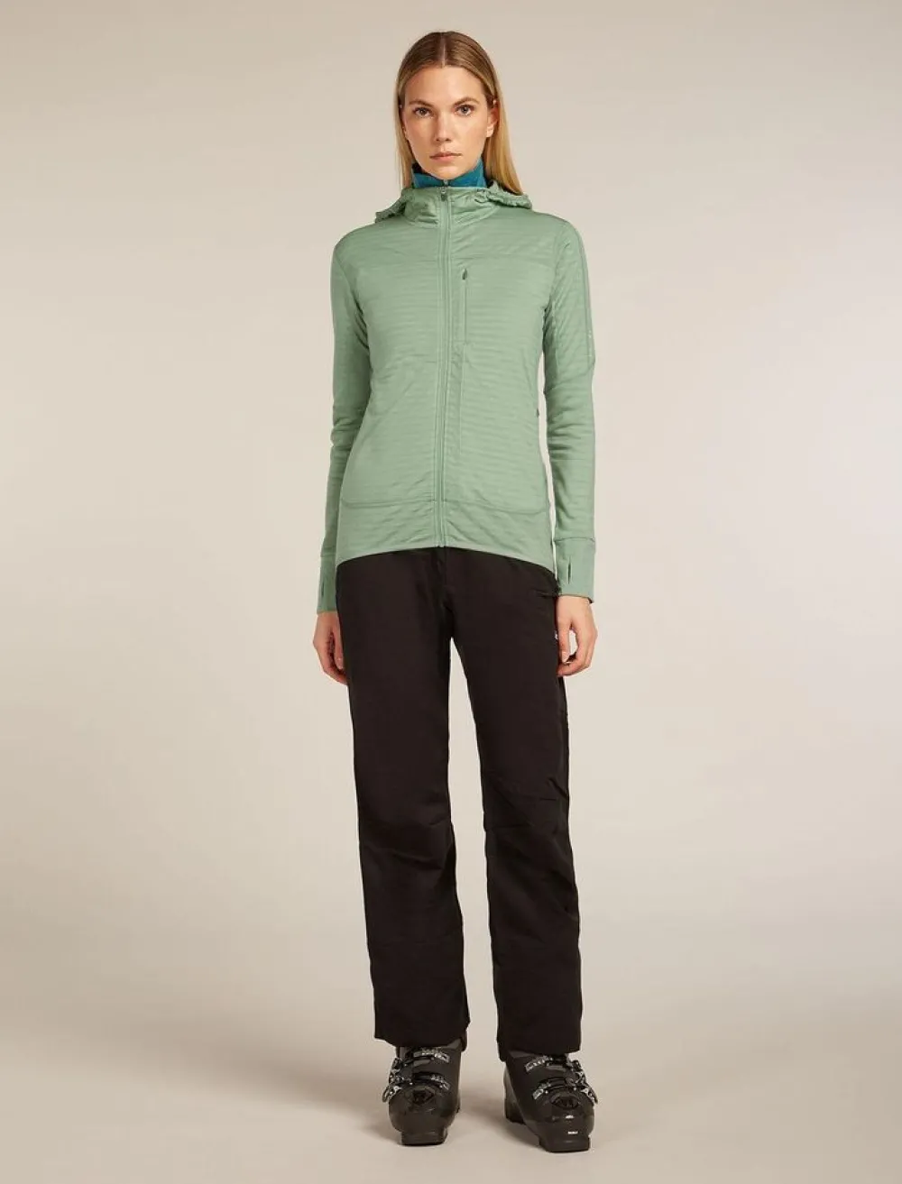 DAMES Icebreaker W Merino Blend 300 RealFleece™ Descender LS Zip Ho