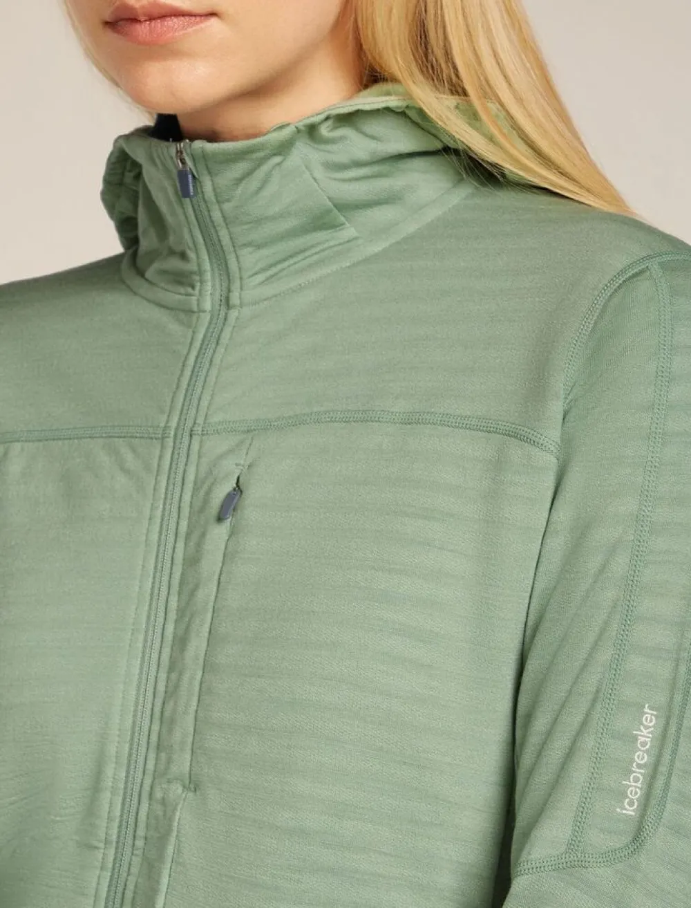 DAMES Icebreaker W Merino Blend 300 RealFleece™ Descender LS Zip Ho