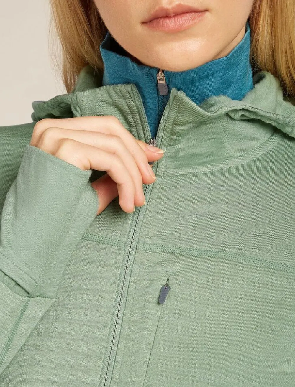 DAMES Icebreaker W Merino Blend 300 RealFleece™ Descender LS Zip Ho