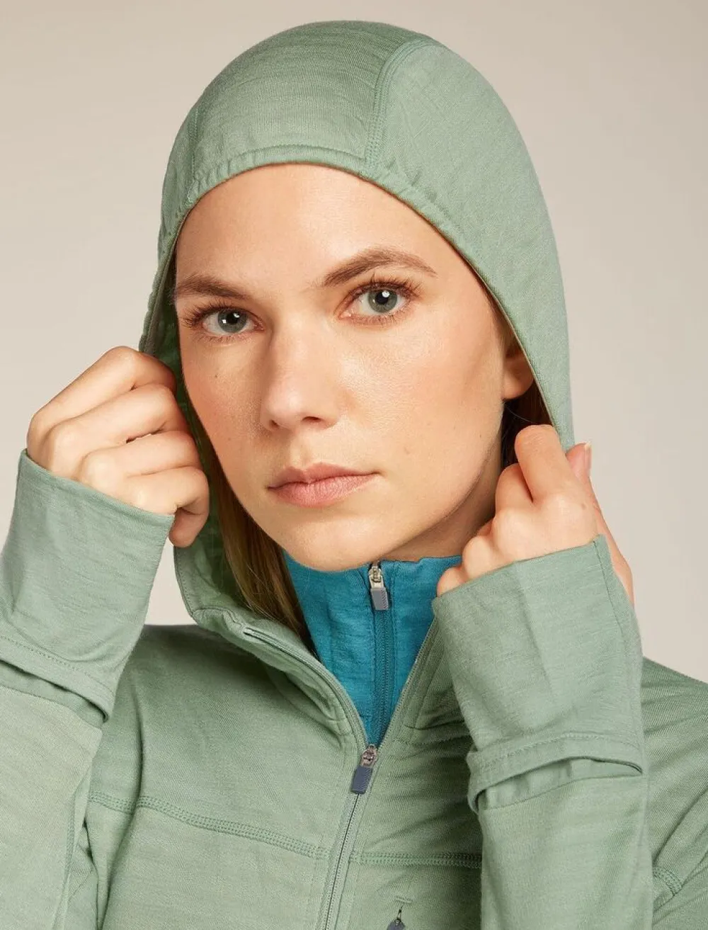 DAMES Icebreaker W Merino Blend 300 RealFleece™ Descender LS Zip Ho