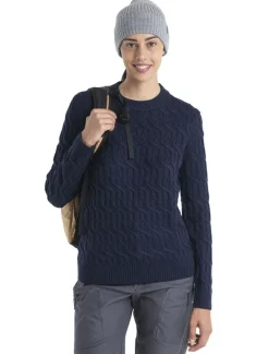 DAMES Icebreaker W Merino cable crew sweater