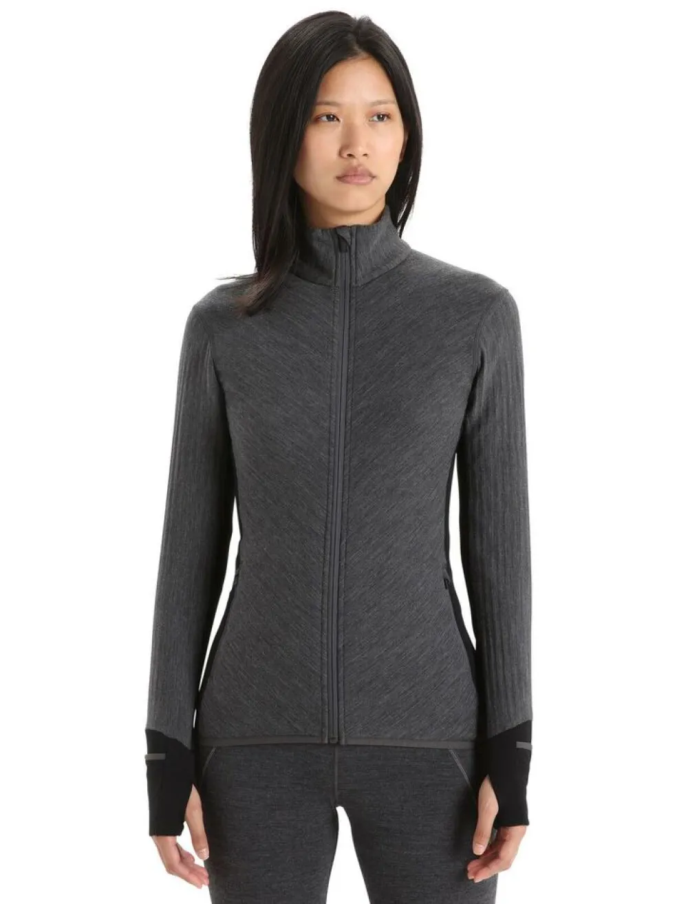DAMES Icebreaker wmns descender LS zip