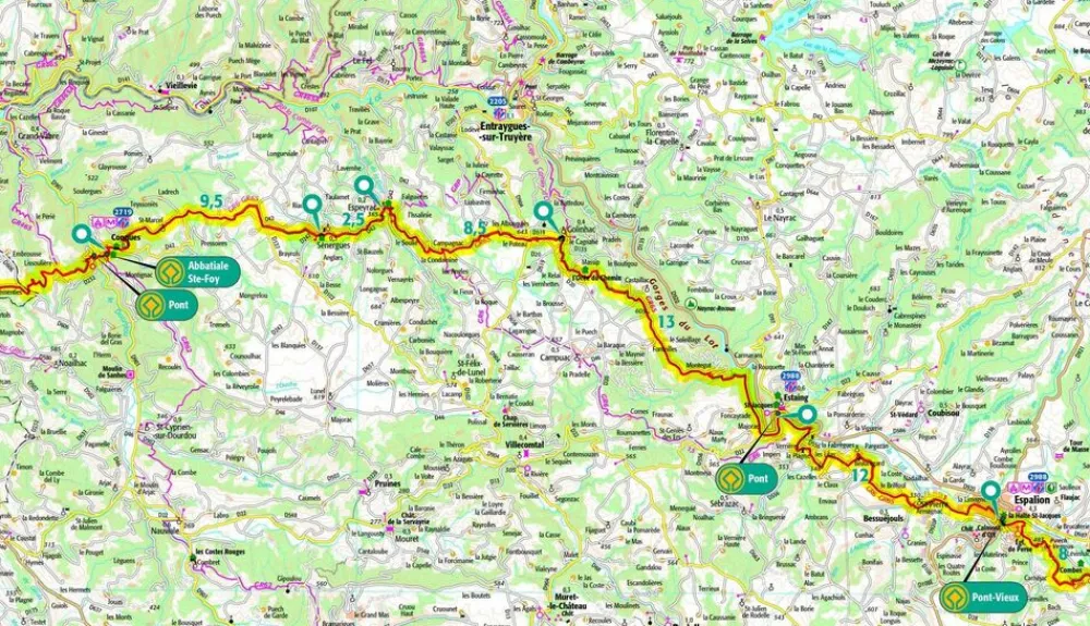 IGN Wandelkaart 3 Santiago: traject Roncevaux- Santiago de Compostela