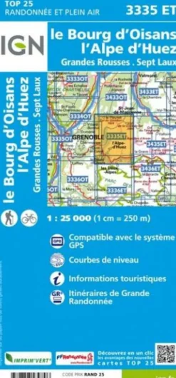 IGN Wandelkaart 3335et Bourg d'Oisans - Alpe d'Huez