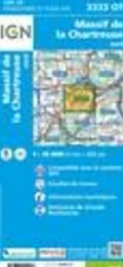 IGN Wandelkaart Massif de la Chartreuse nord 3333 OT