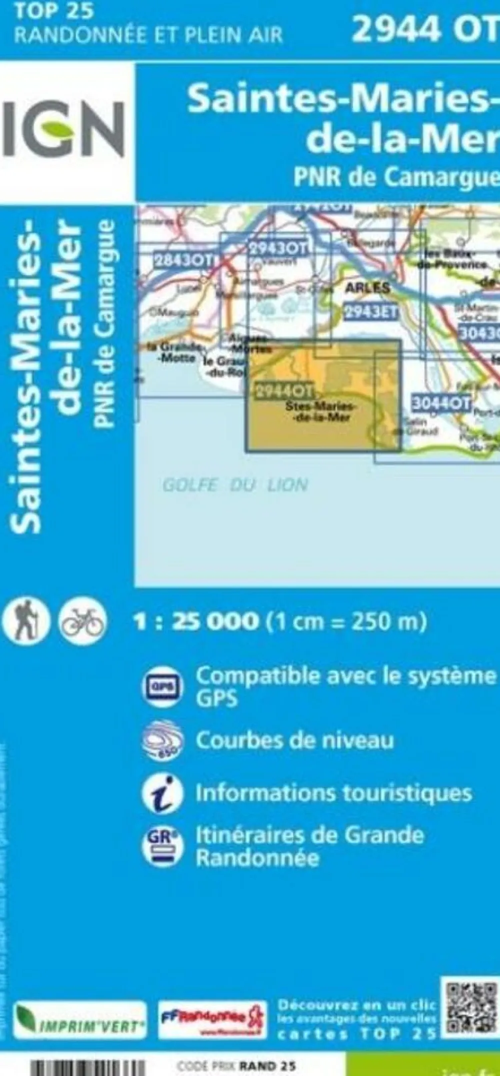 IGN Wandelkaart 2944ot Saintes-Maries-de-la-Mer
