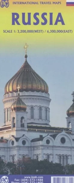 ITMB Landkaart Rusland - Europees Rusland en Siberië