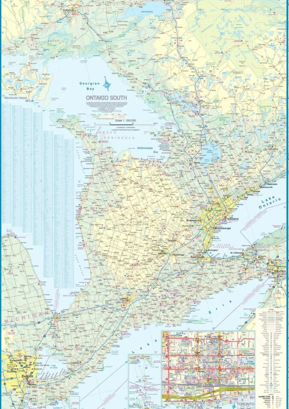 ITMB Wegenkaart Ontario Zuid
